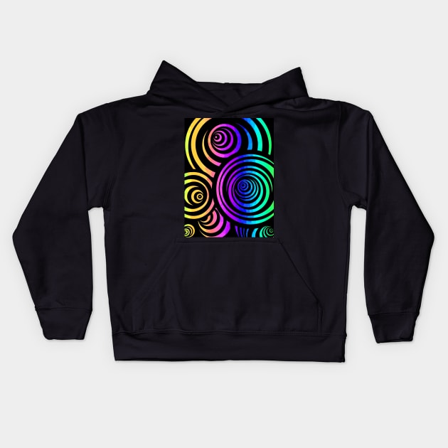 Color Whirl 3D Kids Hoodie by SartorisArt1